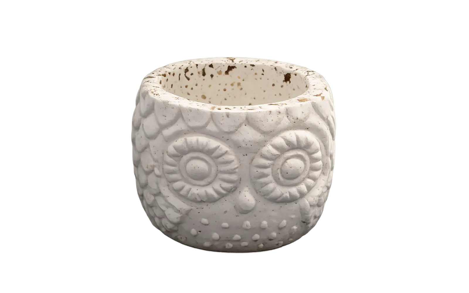 Owl-shaped Upcycled Ceramic Glass Pot